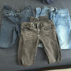 3 pair Express jeans
